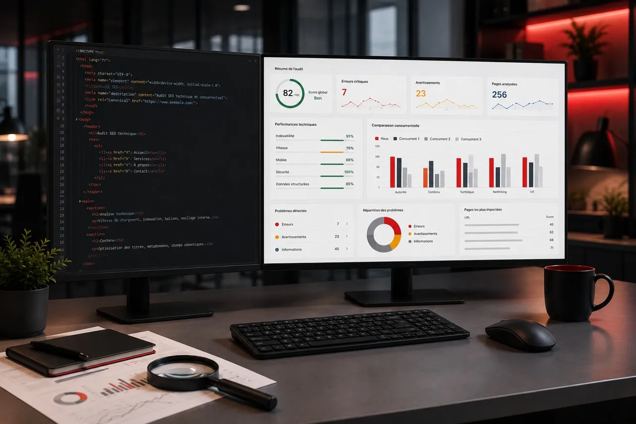 Audit SEO technique et concurrentiel d'un site internet par une agence web à Annecy