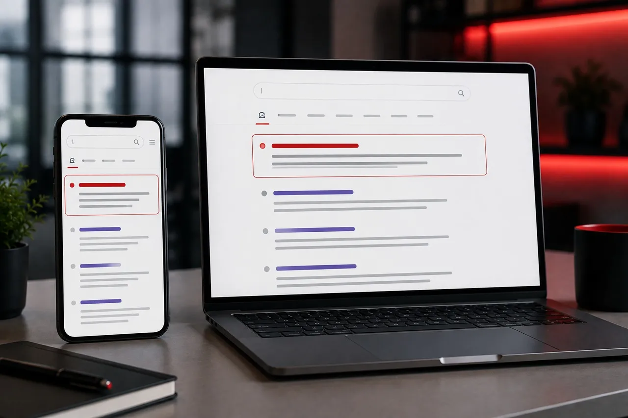 Site internet positionné sur la première page de Google grâce au référencement naturel