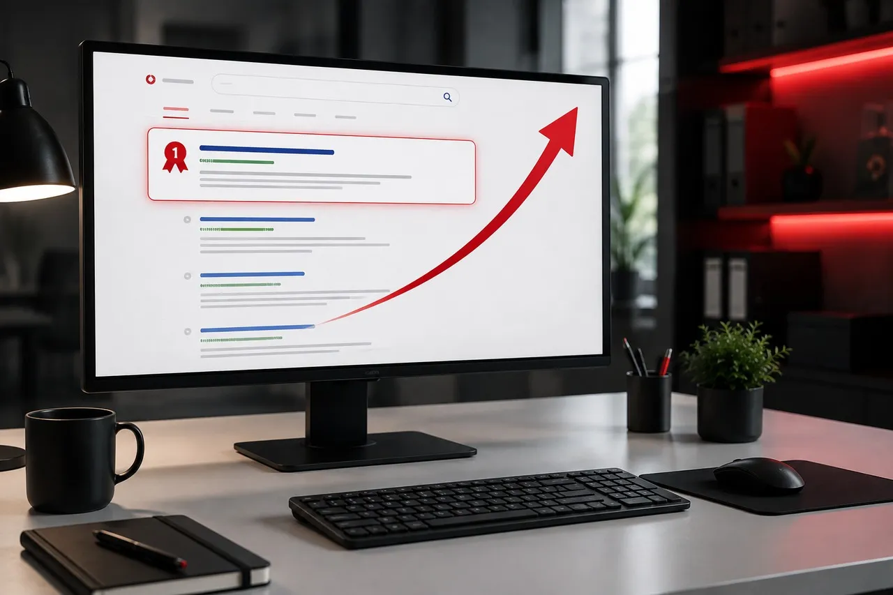Référencement naturel SEO d'un site web dans les premiers résultats Google à Annecy